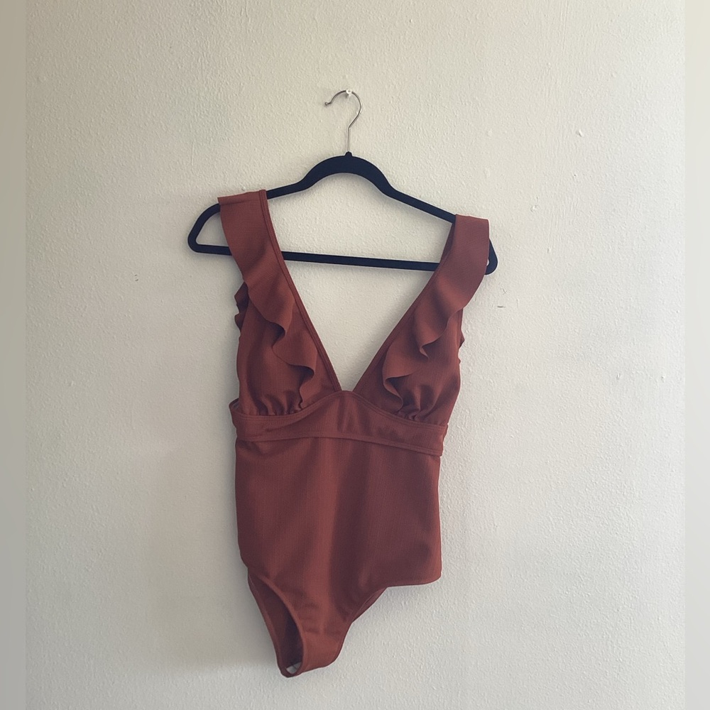 Orange One Piece Swimsuit